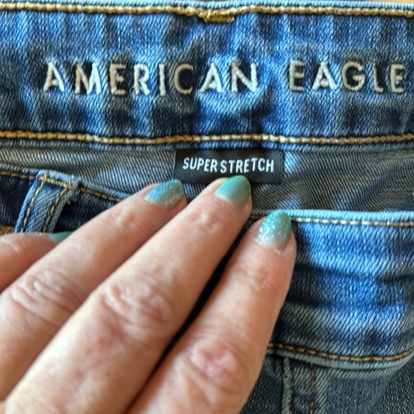 American eagle saior wide leg jeans size 10 regular - Picture 6 of 7
